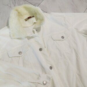 French Vanilla Corduroy Jean Jacket, Women's M